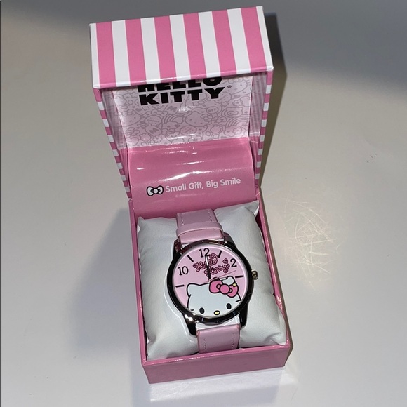 Hello Kitty Pink Striped Box Watch - Picture 2 of 4